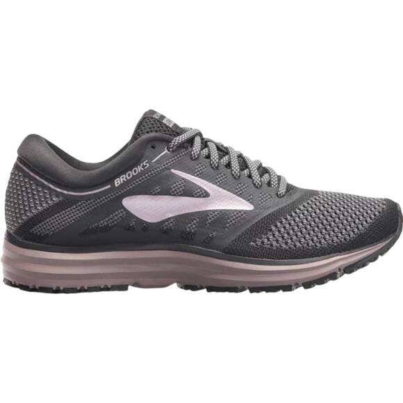 Brooks Revel Road Running Shoes Athletic Upper Lace Up Grey Rose Gold NWOT 8.5B